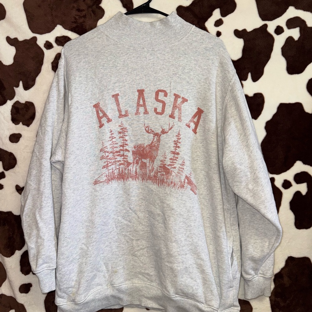 aerie Light Gray Crewneck Sweatshirt